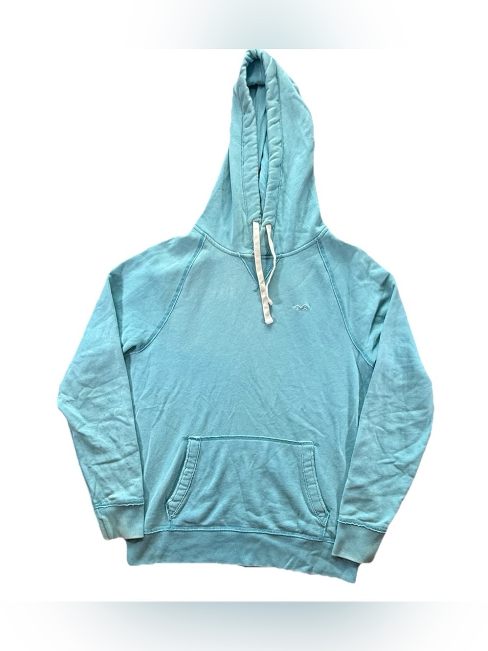 Vintage Y2K Hollister Hoodie Women's Medium Blue Embroidered Surf California